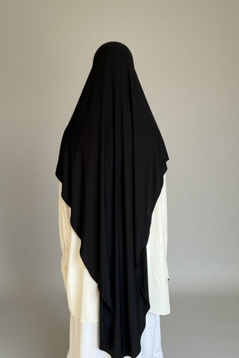 Bamboo Jersey Khimar - Black