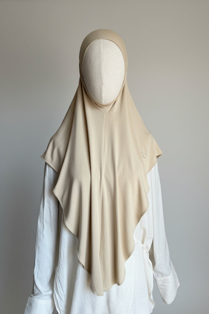 Bamboo Jersey khimar - Butter Vanilla