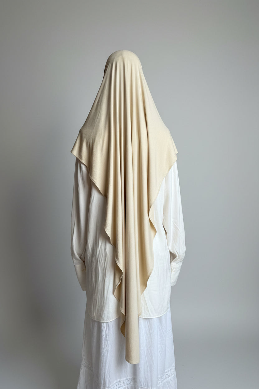 Bamboo Jersey khimar - Butter Vanilla