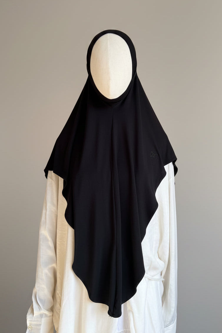 Bamboo Jersey Khimar - Black