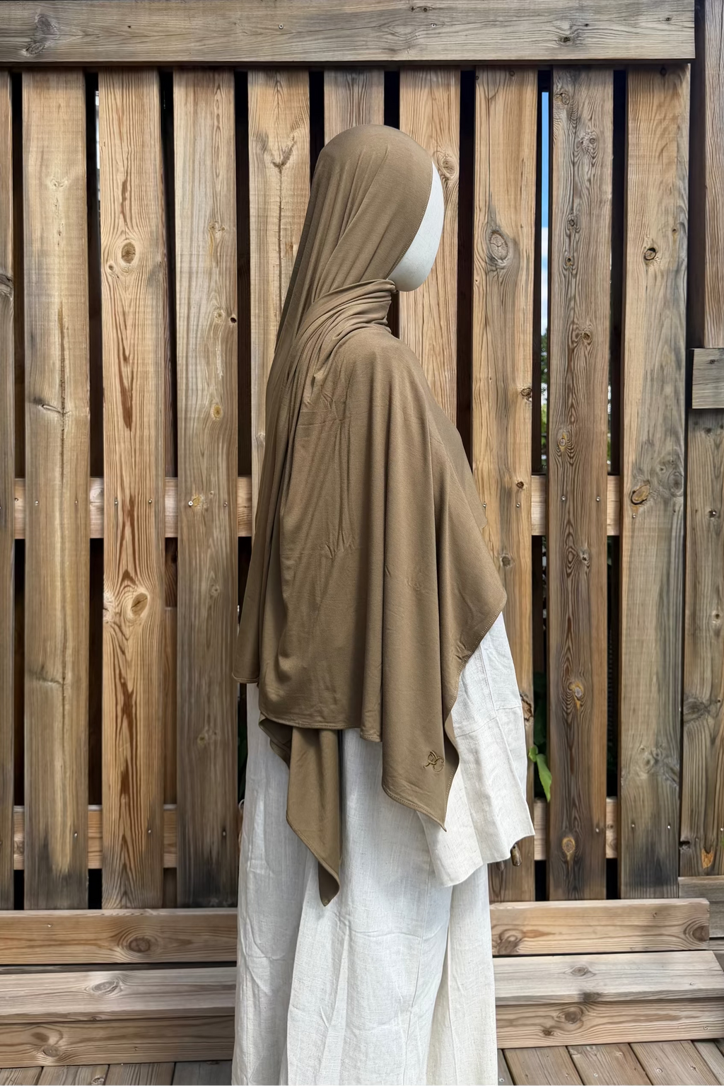 Bamboo jersey hijab – Warm Olive