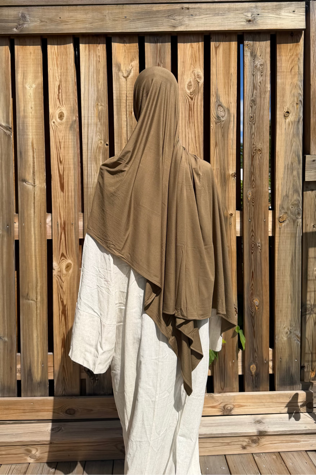 Bamboo jersey hijab – Warm Olive