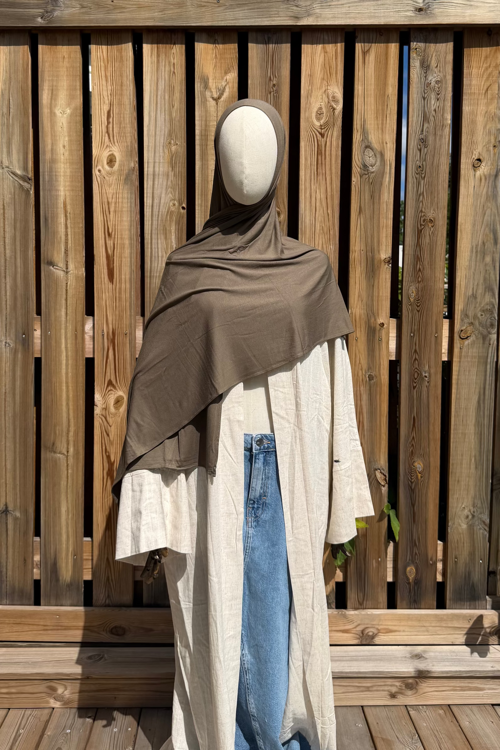 Bamboo jersey hijab – Deep Olive
