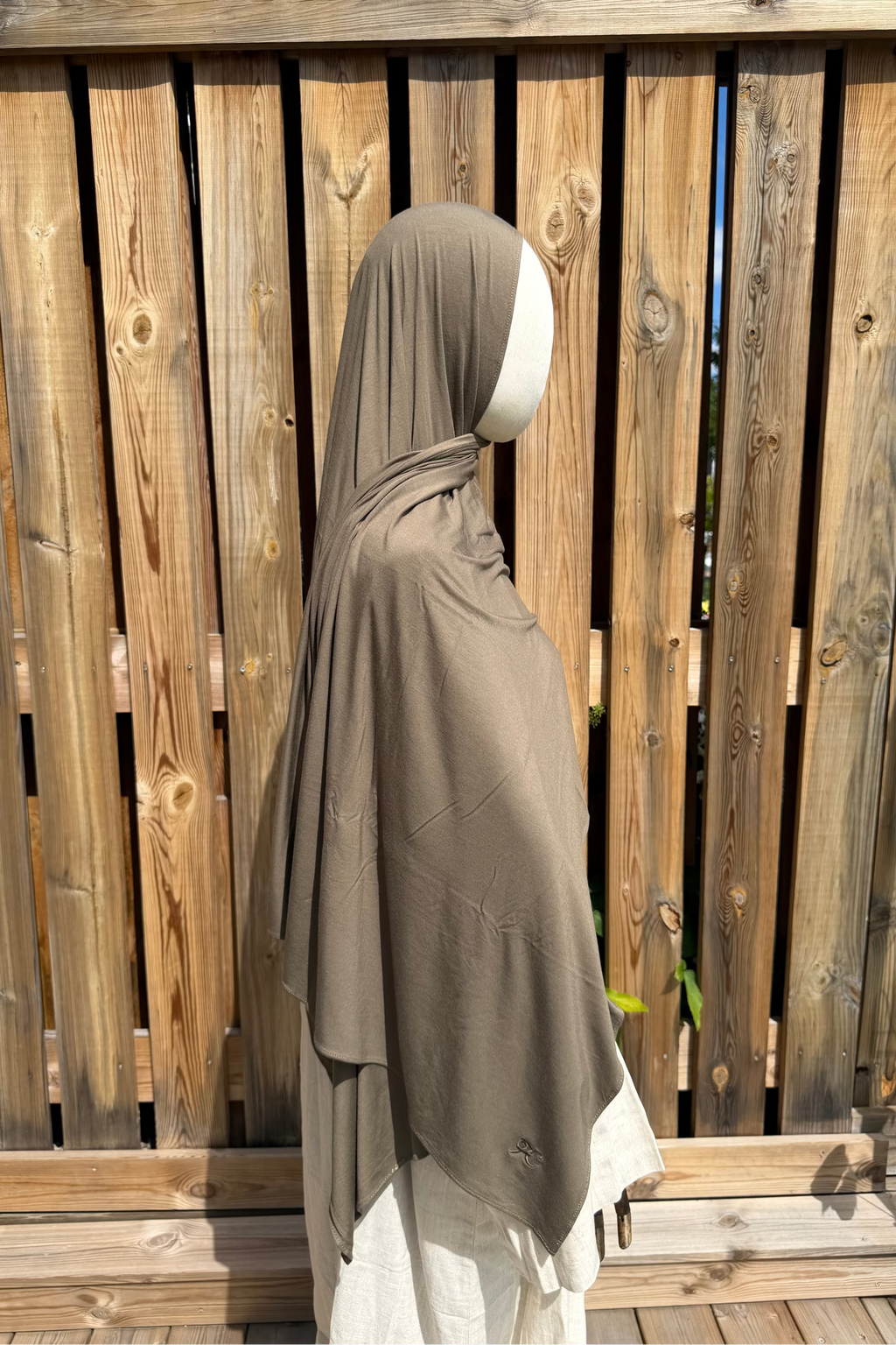 Bamboo jersey hijab – Deep Olive