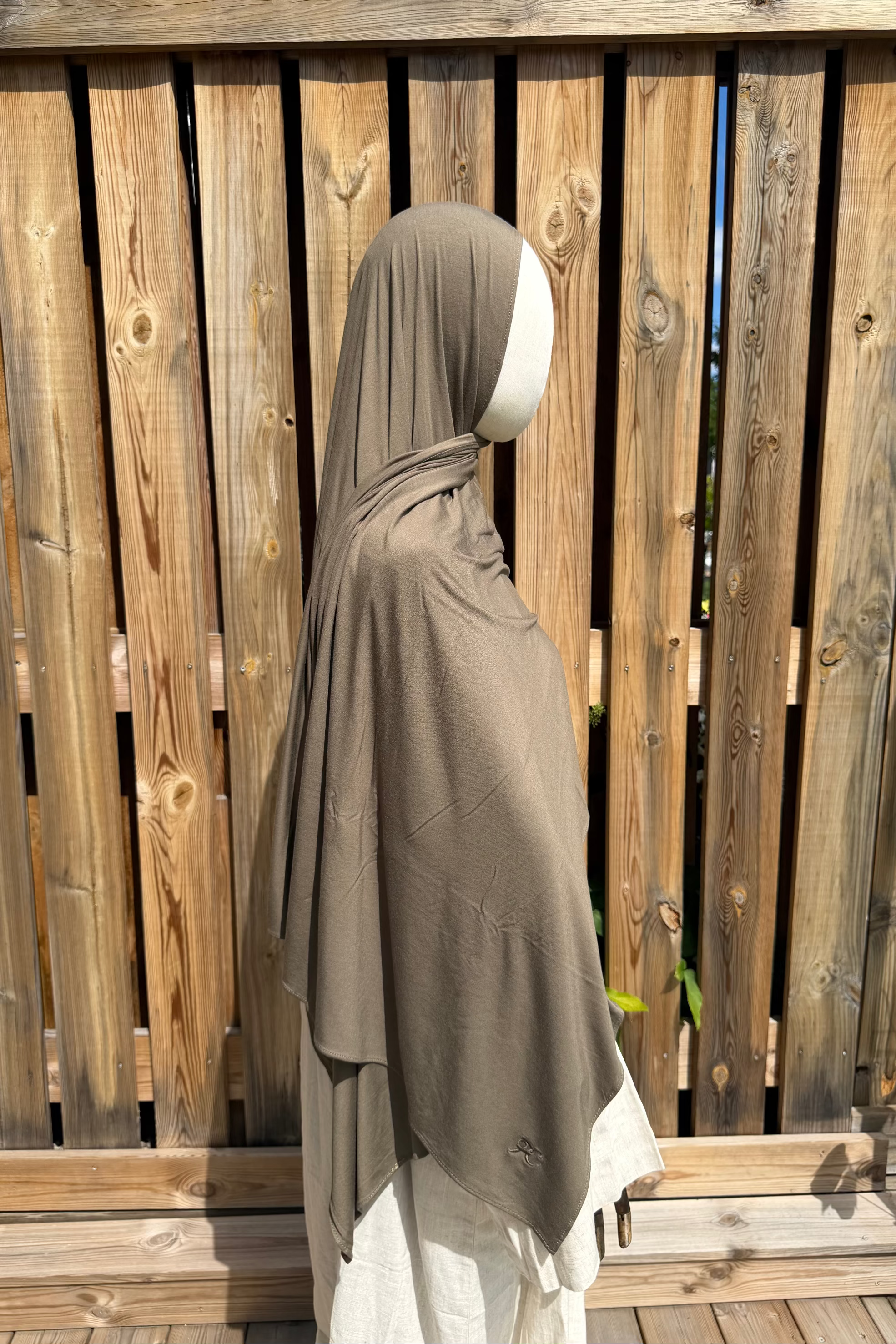 Bamboo jersey hijab – Deep Olive