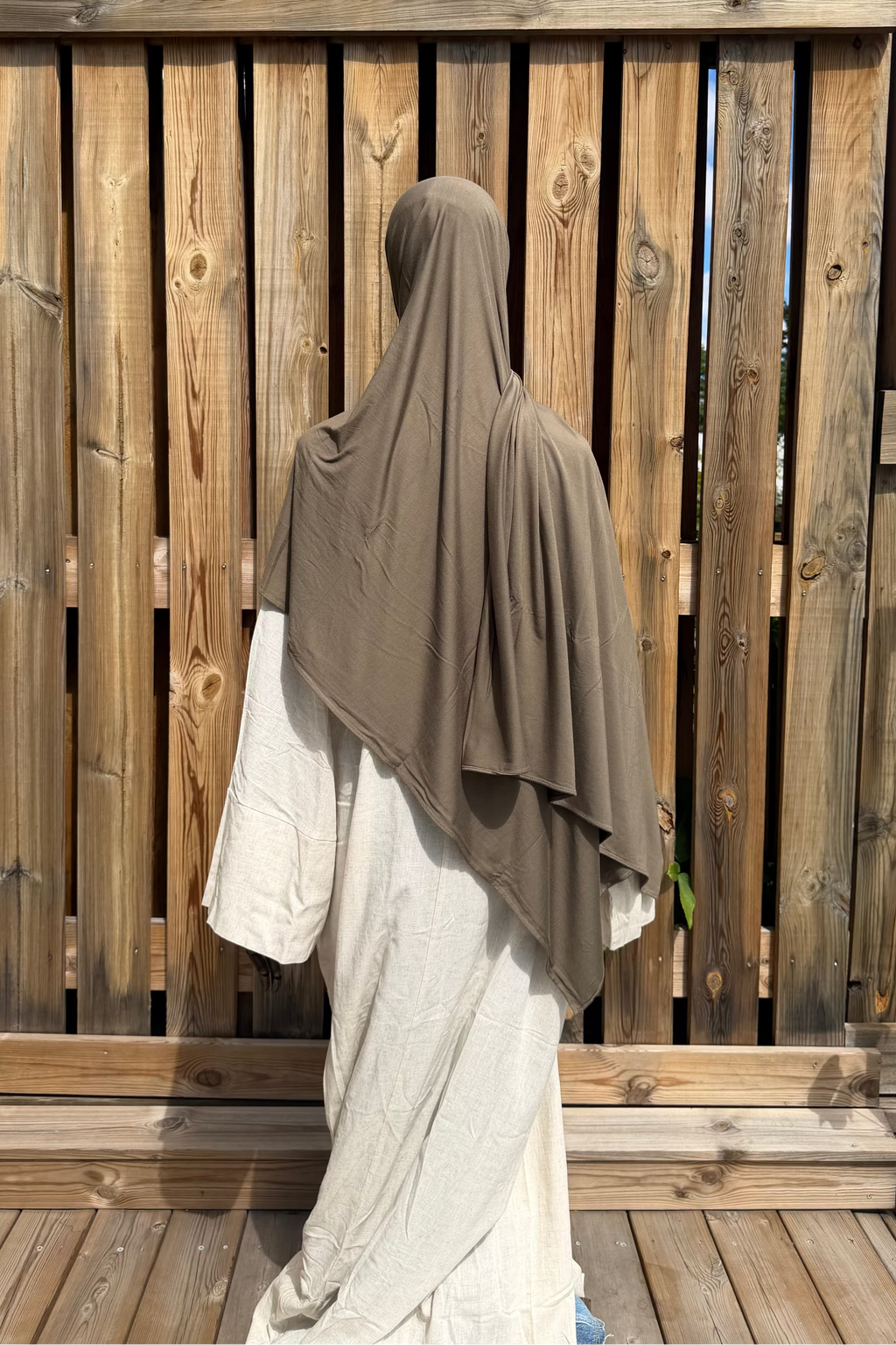 Bamboo jersey hijab – Deep Olive