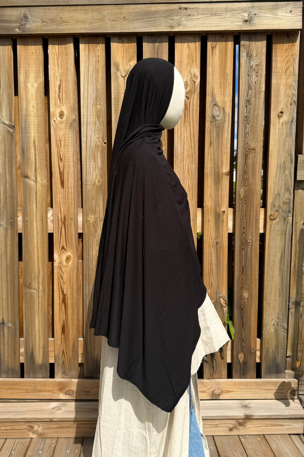 Bamboo jersey hijab – Black