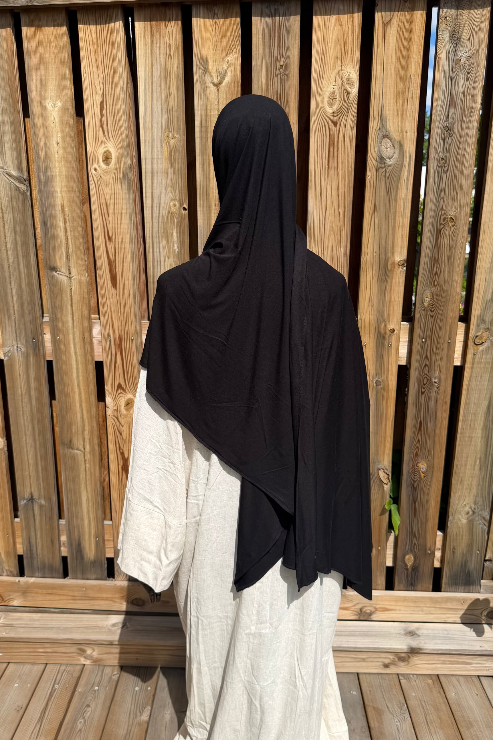 Bamboo jersey hijab – Black